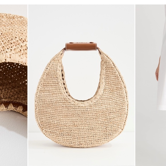 Elegant Tan Woven Bag - Picture 1 of 3